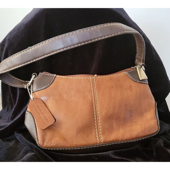 Sweet Vintage St.Johns Bay 2-tone Leather Purse - Picture 2 of 3